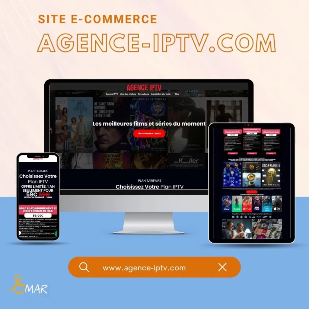 Création site E-commerce vente des abonnements IPTV France en freelance